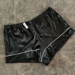 Victoria's Secret Black Satin Pajama Shorts